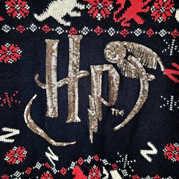 HARRY POTTER | sequin Christmas holiday knit sweater - Picture 2 of 9